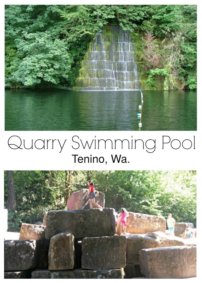 Head to the Rock Quarry Swimming Pool in Tenino Washington as a unique way to cool off in the summer. 