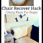 Chair Recovering Hack (Using Faux Fur Rugs)!