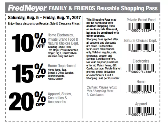 Fred Meyer Friends & Family Pass – Save up to 20% Off!