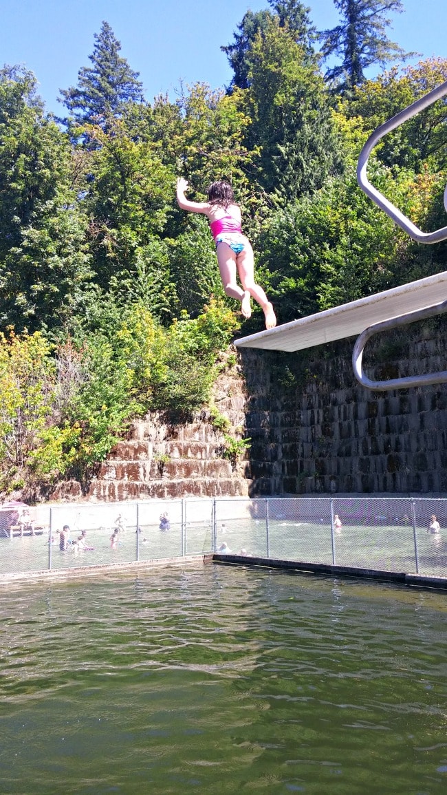 quarry pool high dive