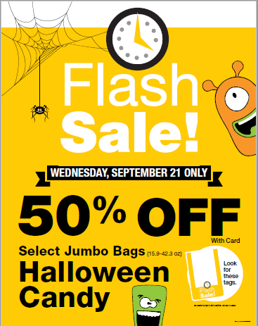 Halloween Candy  50% Off Flash Sale at QFC Today with Great Candy