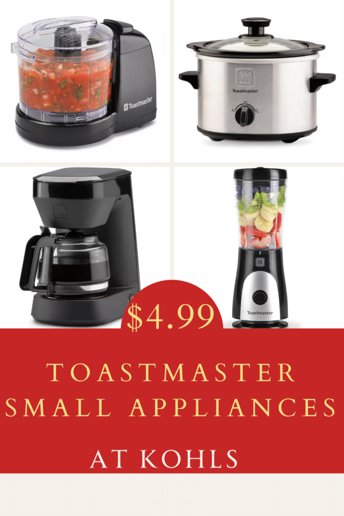 Toastmaster Small Kitchen Appliances – $4.99 ea after Rebate!