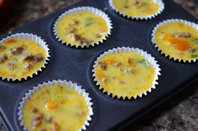 Making crustless quiche for freezer friendly breakfast on the go