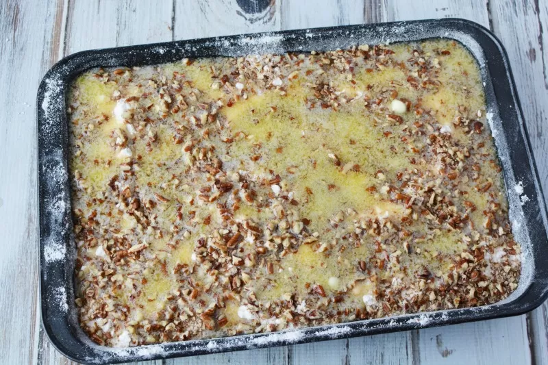 Pumpkin Surprise with Butter ready to bake