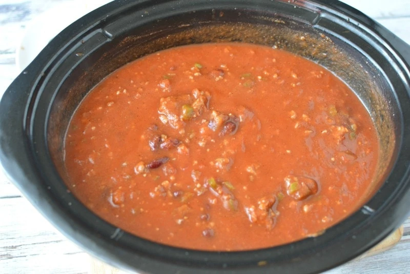 Sausage Pumpkin Chili in Crockpot