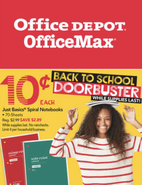 Office Max / Office Depot – Back to School Deals – $.10 Notebooks,  Composition Books $.50 & more!