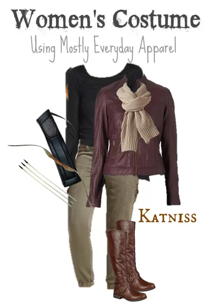 This DIY Katniss Costume offers a practical way to dress as the Hunger Games heroine, using clothes you can wear again. 