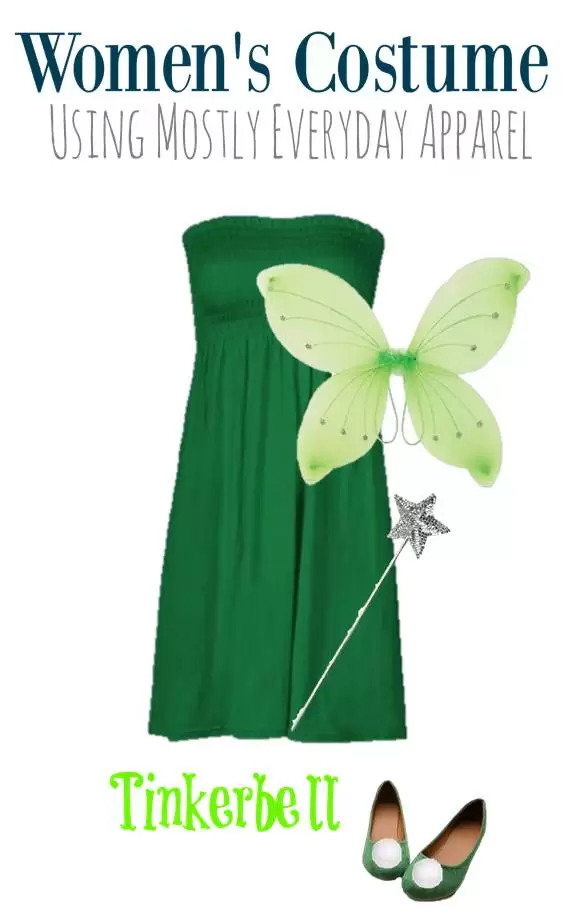 DIY Tinkerbell Costume using Everyday Items You Can Wear Again