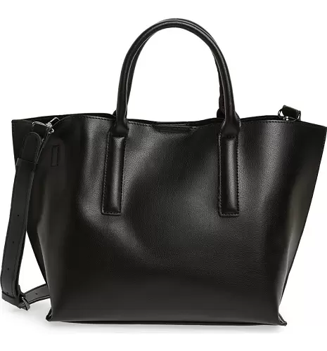BP. Round Handle Faux Leather Tote