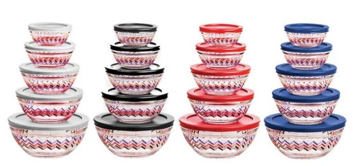 Chevron Glass Bowl Sets (10-Piece) $5!