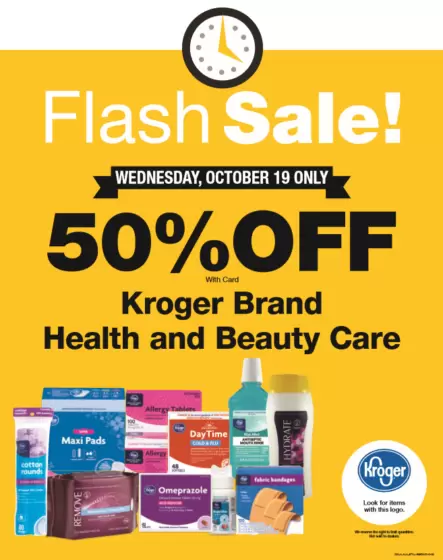 50% off Kroger Brand Health and Beauty Items