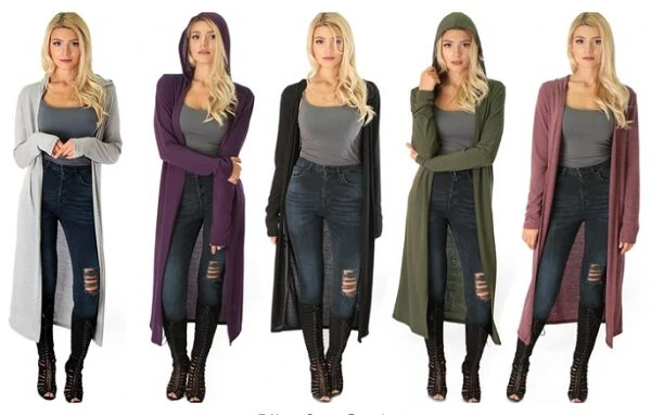 Lyss Loo Long-Line Hooded Cardigan $18.99!