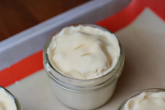 Mason jar Pie ready for Oven