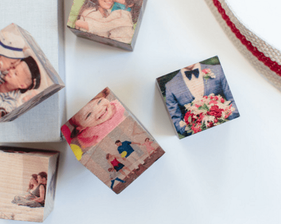 Custom Wood Photo Cubes