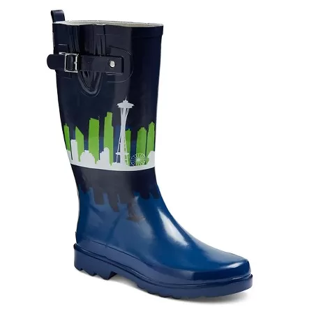 seattle-city-skyline-rainboots-in-seahawks-colors