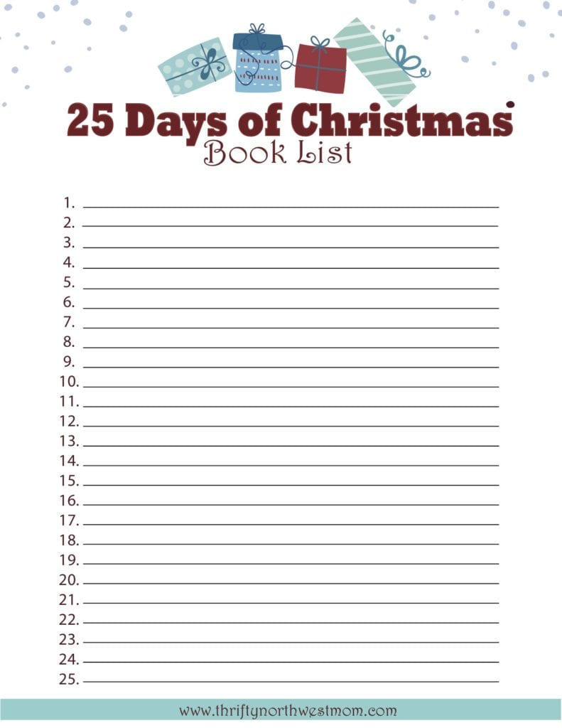 25 Days of Christmas Books Christmas Countdown