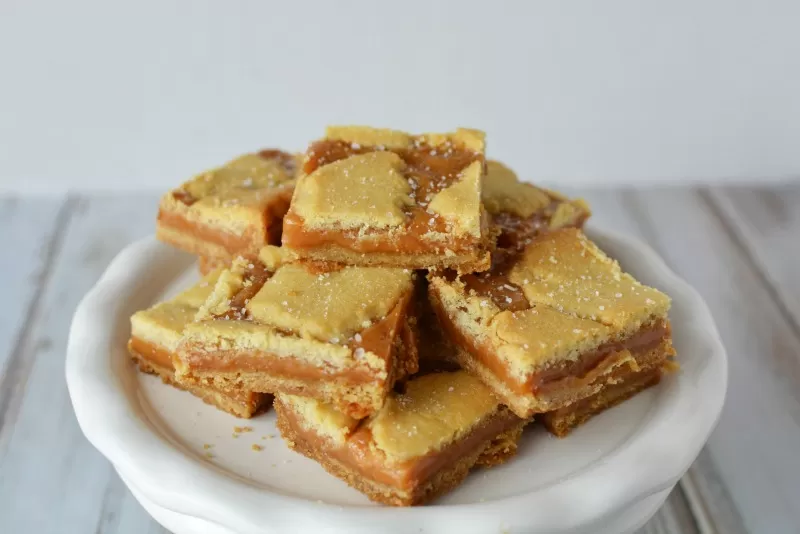 Salted Caramel Bars, with just 5 ingredients, are an easy dessert for a party