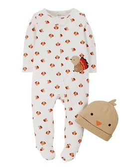 Joy Newborn Sleeper & Hat Thanksgiving Sale