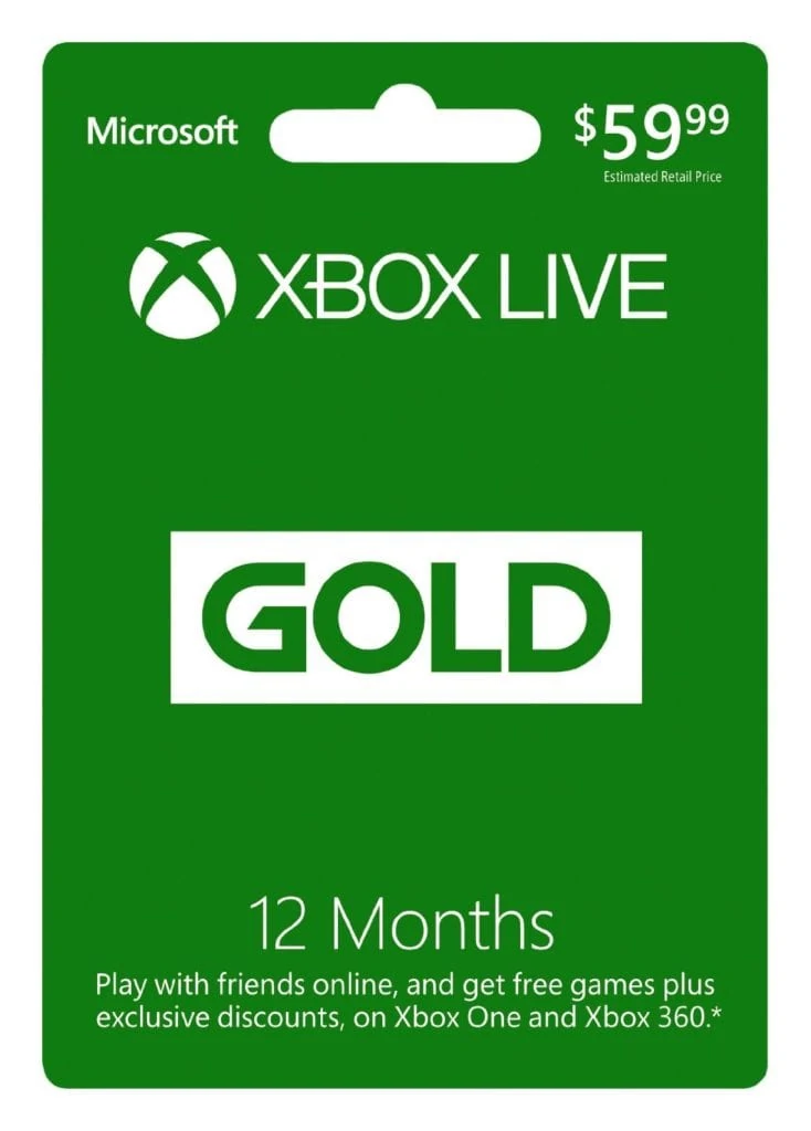 Xbox Live Gold Membership – Sale on 12 Month Card