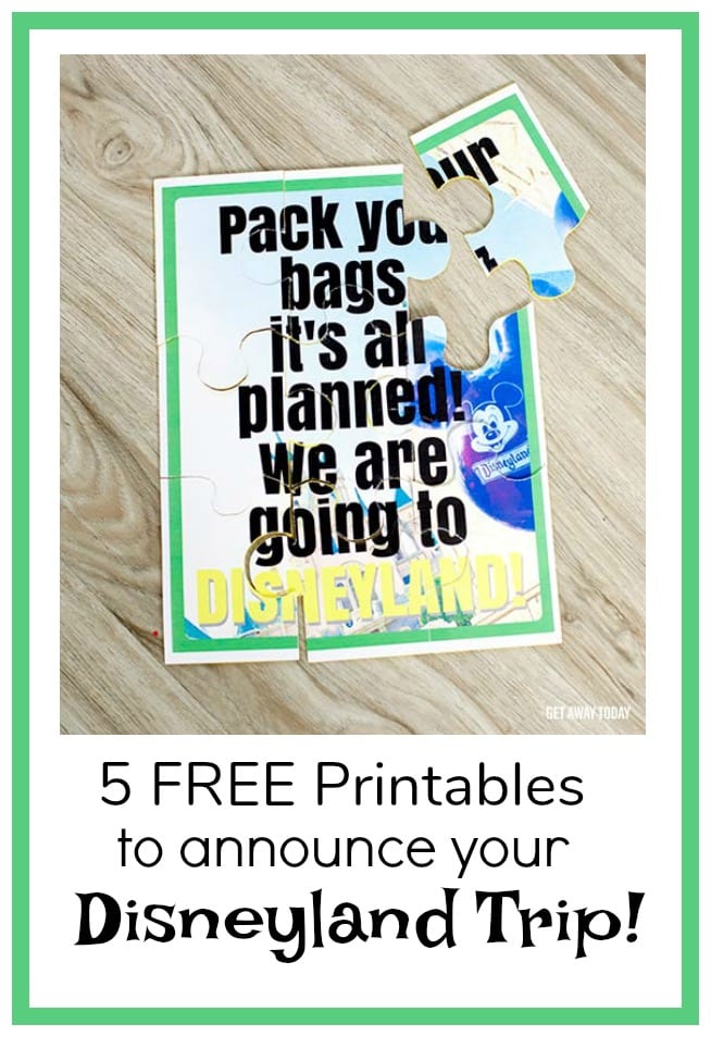 FREE Disney Printables – Announce Your Disney Vacation To The Kids!