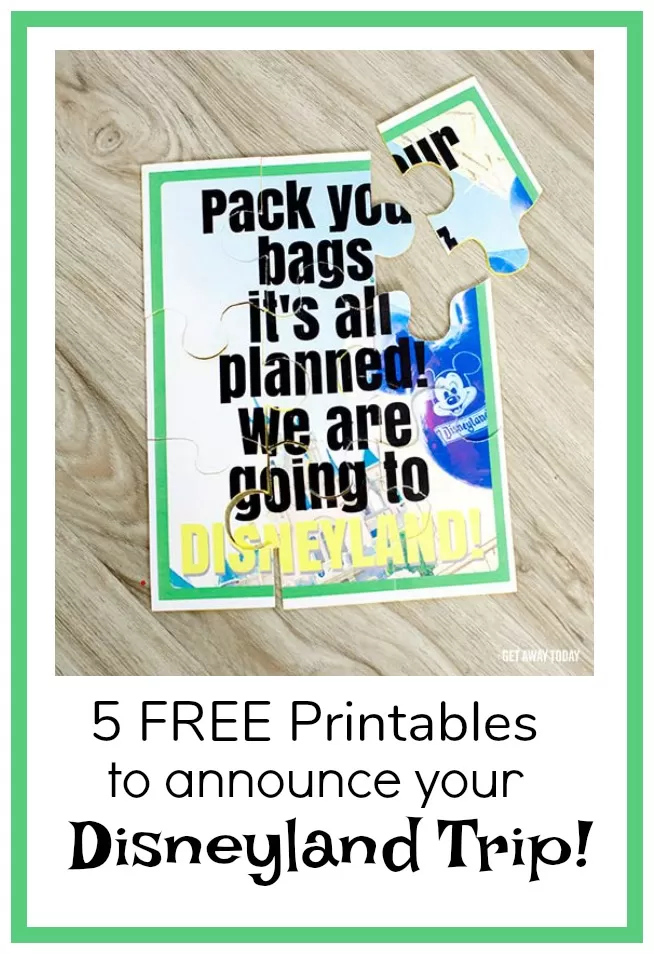 FREE Disney Printables – Announce Your Disney Vacation To The Kids!