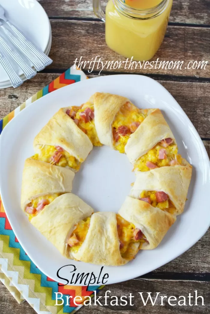 ham and cheese wreath