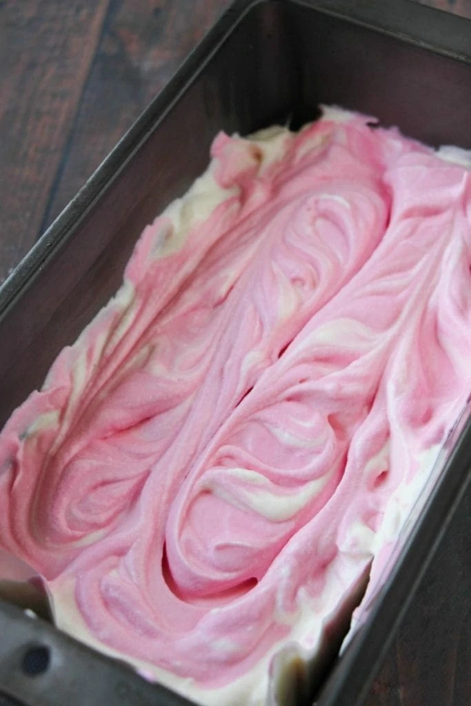 Peppermint Ice Cream Swirled Together