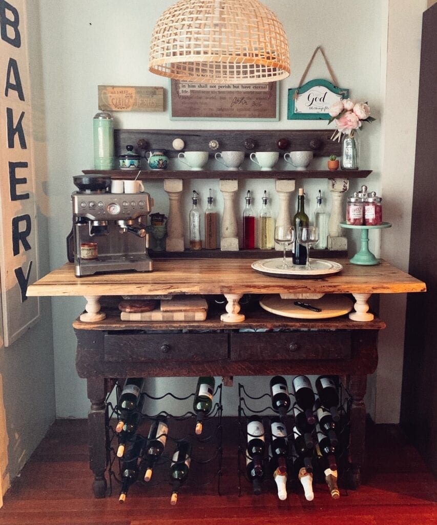 DIY Coffee Bar Ideas – Convert An Old Dresser or Table!