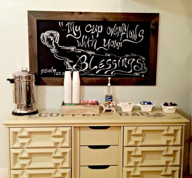 Diy Coffee Bar Create Extra Counter Space By Converting An Old