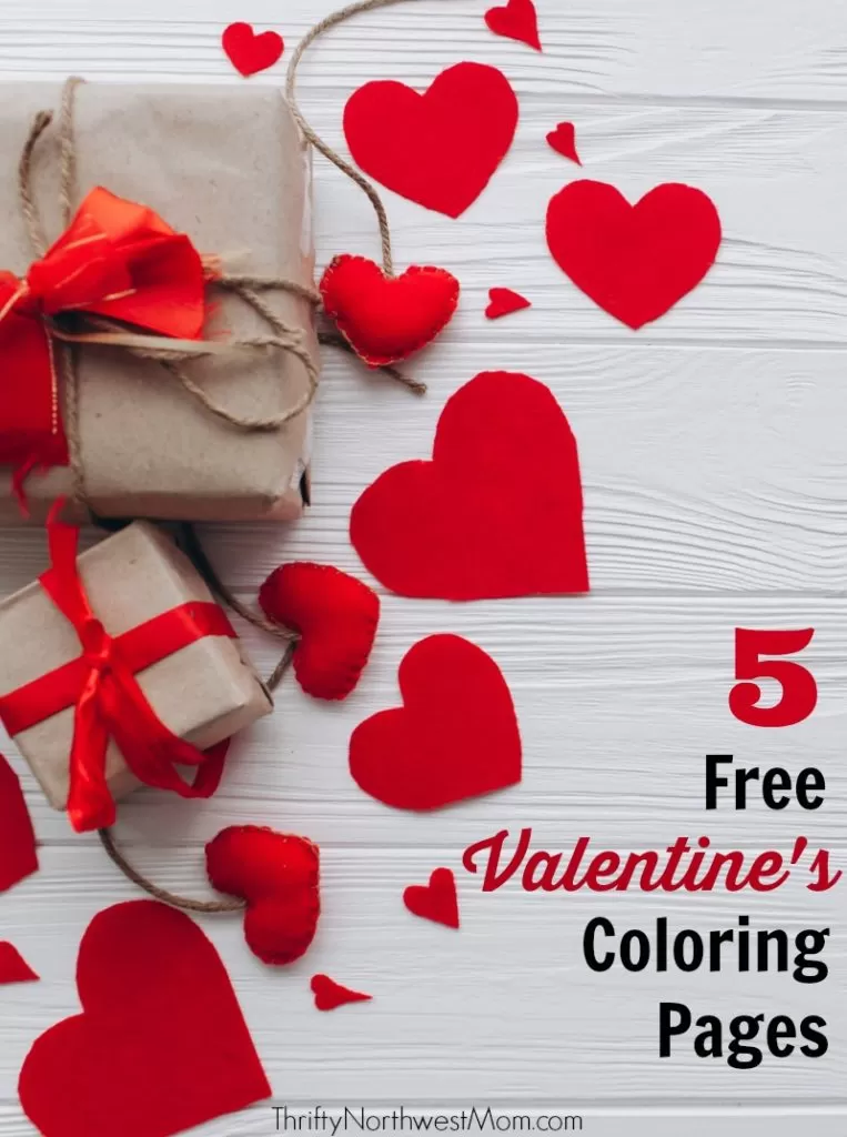 5 Free Valentines Coloring Pages – Perfect for School Parties or Homeschool