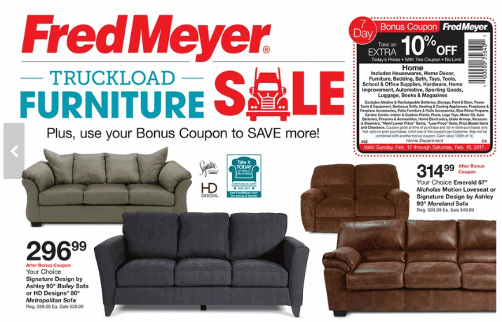 Fred Meyer Truckload Furniture Event Couches Under 300 5 Pc