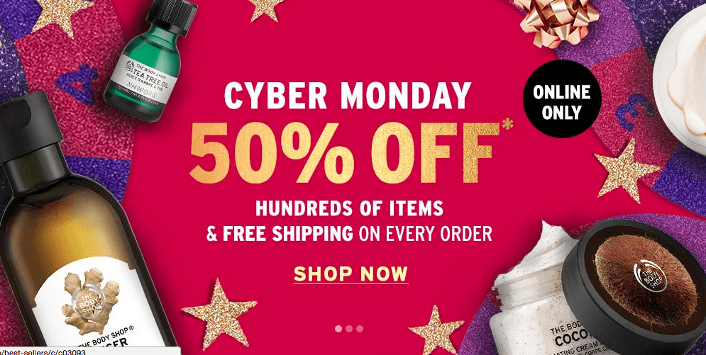 The Body Shop Cyber Monday Deals -50% off + Free Shipping!