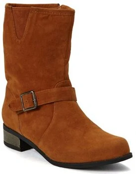 Tan Faux Fur-Lined Boot