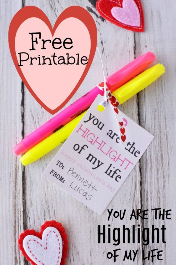Homemade Valentine Cards – “You are the Highlight of My Life” – Non Candy Alternative for Kids & Adults!