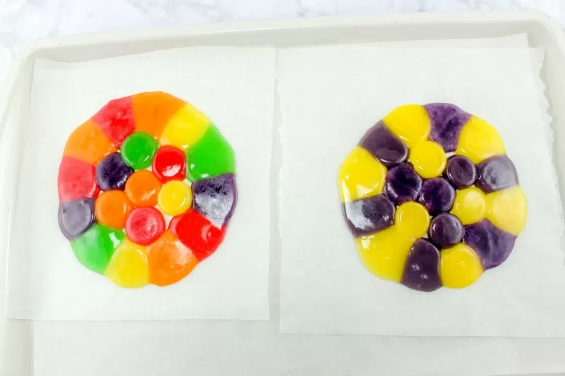 Making Candy Easter Bowls with Fruit Candy Discs