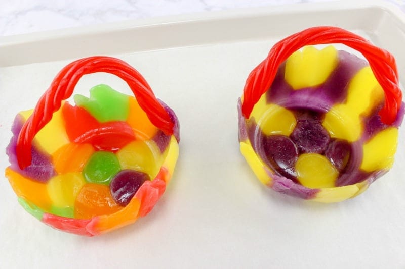 Making Candy Easter Bowls with Licorice and Fruit Candy Discs