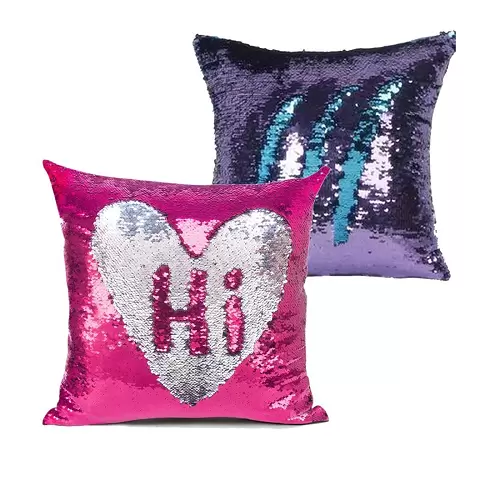 Reversible Sequin Mermaid Pillow Case Set of 2