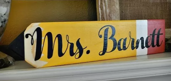 Personalized Teacher Pencil Sign – $10.99 – Perfect for Teacher Gift!