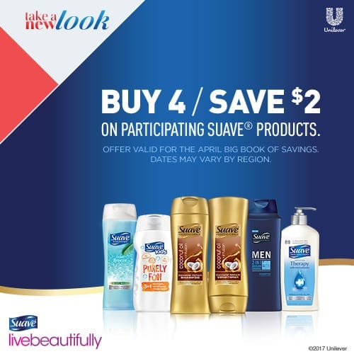 #SuaveAprilShowers Suave Products Buy 4, Save $2 – Great Deals!