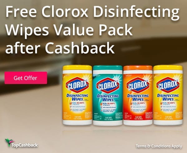 Free Cleaning Supplies – 4 Pack of Clorox Disinfecting Wipes – After Cashback!