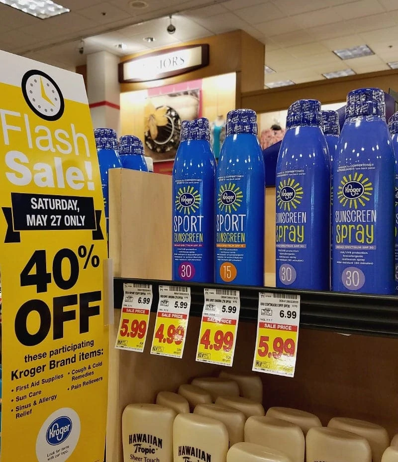 Fred Meyer Flash Sale on Sunscreen