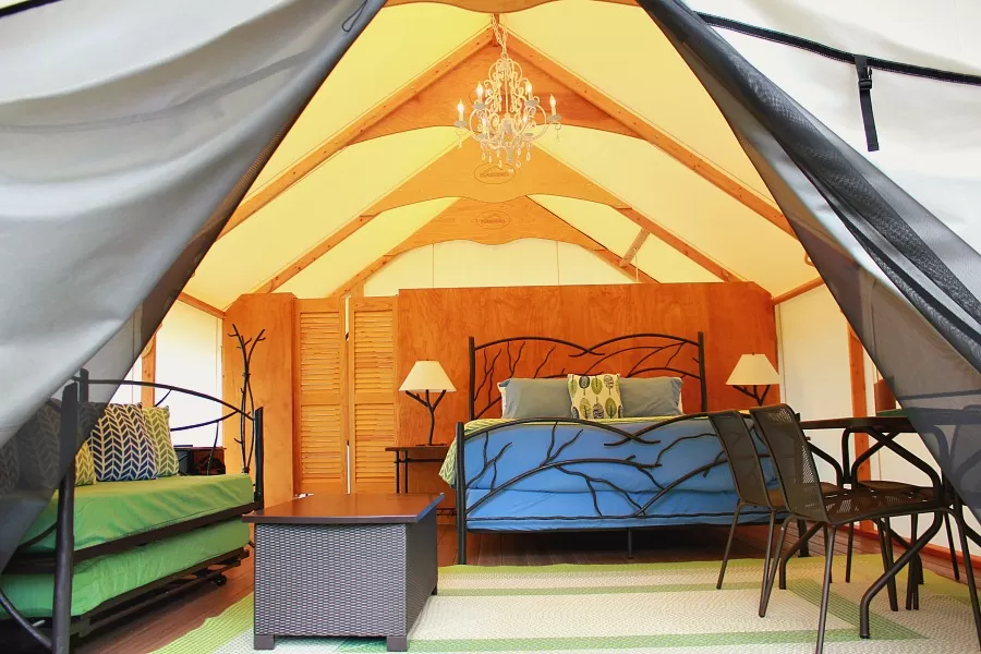 Glamping at Lakedale with a peek inside the Canvas Cottage