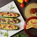 Mediterranean Stuffed Zucchini with Sabra Hummus