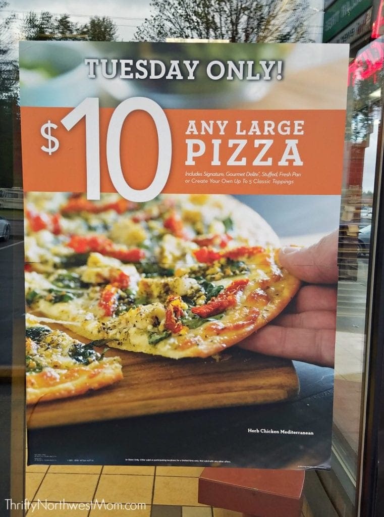 Papa Murphy's $10 Tuesdays