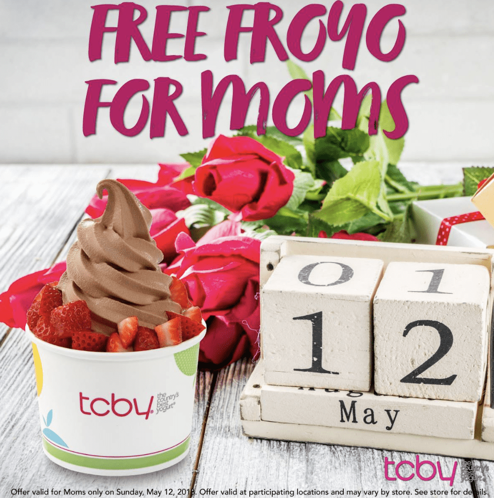 Free Froyo at TCBY for mothers day