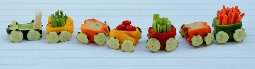 Veggie Train with Locomotive