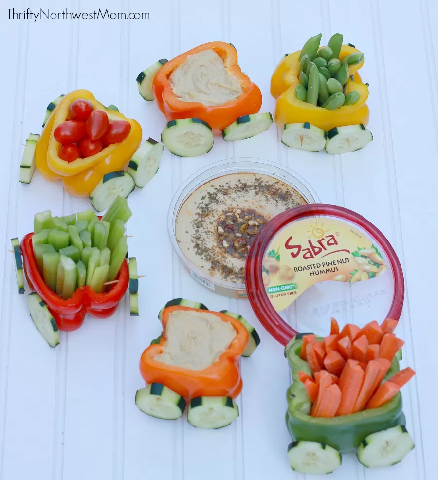 Veggie Train with Sabra Hummus Dip