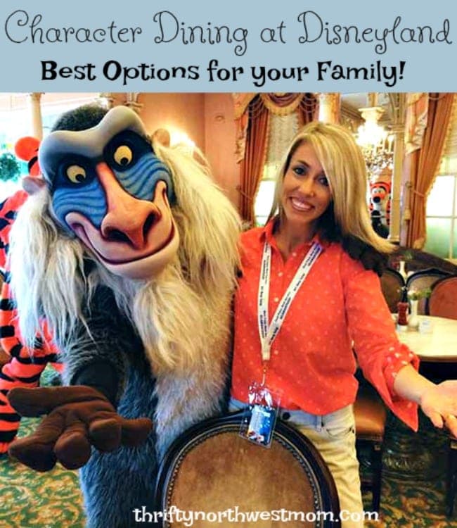 Disneyland character dining