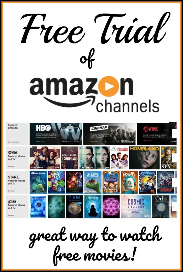 amazon channels free trial