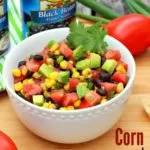Corn and Black Bean Salsa is a healthy, filling appetizer for parties or get-togethers